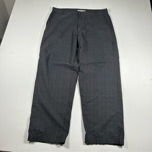 Vintage Y2K Billabong Chino Pants Baggy Plaid 38x31 Slash Logos Embroidery